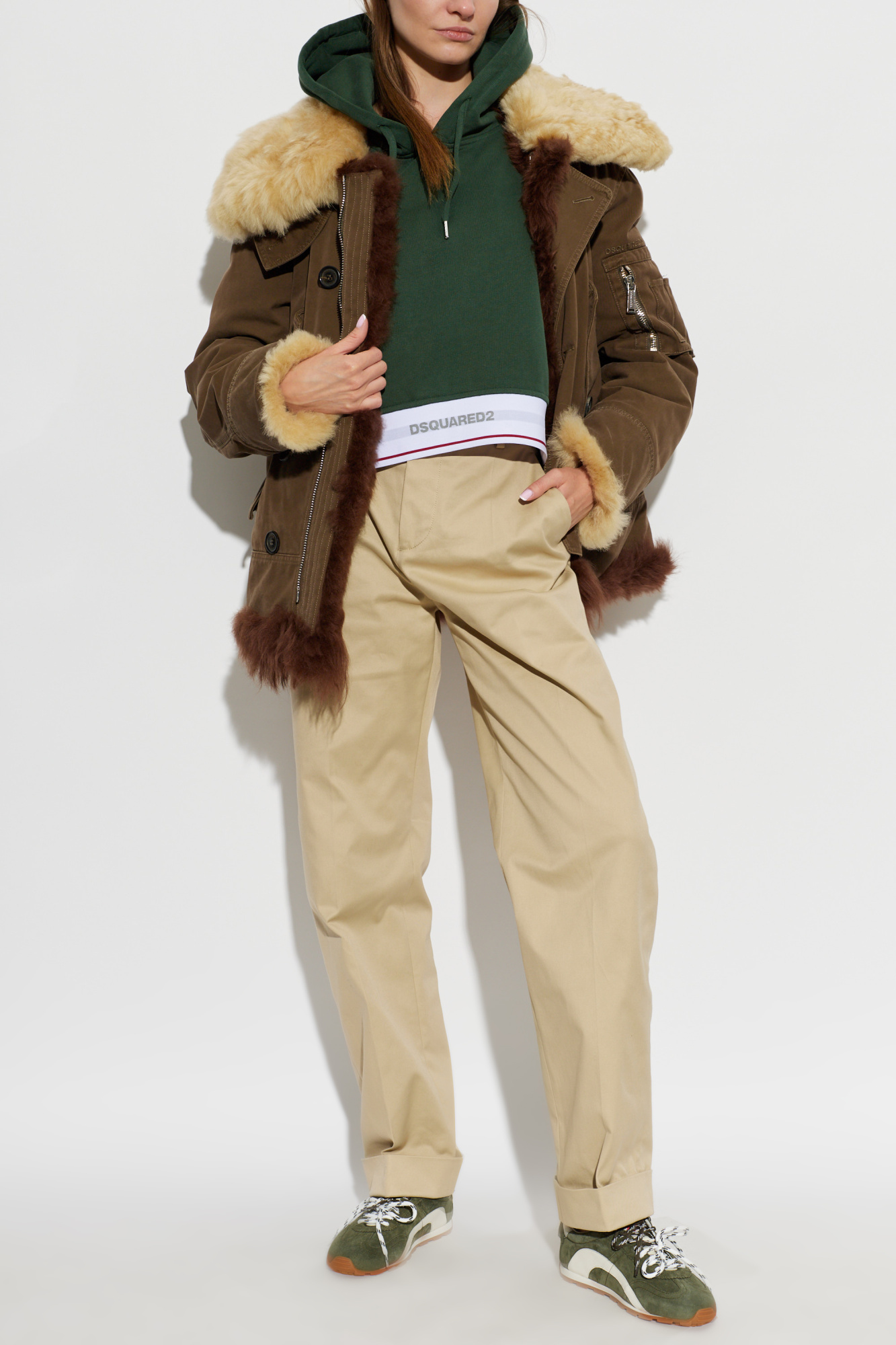 Dsquared2 Jacket with fur trim | Women's | Vitkac